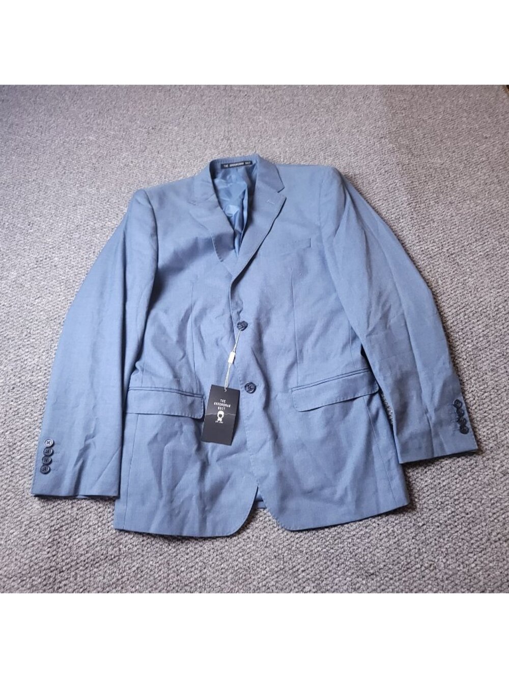 The Groomsman Suit Blazer Mens 40L Slim Fit Light Blue Jacket Supply